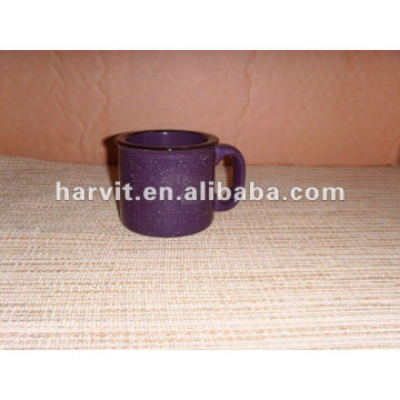 Толстый керамический фиолетовый цвет Глазурованный кофе Drinkware Кружки с мраморной отделкой для микроволновой печи Безопасное использование